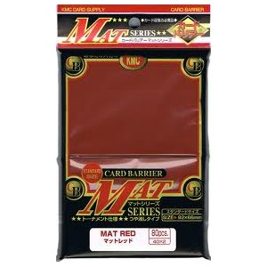 KMC - Standard - MAT 'Red' Sleeves (x80) - 92 x 66 mm