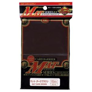 KMC - Standard - MAT 'Dark Brown' Sleeves (x80) - 92 x 66 mm