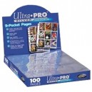Ultra Pro Silver - Boîte 100 Feuilles classeur 9 cartes 63 mm x 88 mm UltraPro