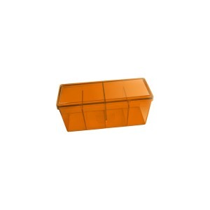 Orange - Boîte de rangement 4 compartiments - acrylique Dragon Shield