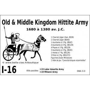 DBA3.0 - 1/16 HITTITE OLD & MIDDLE KINGDOM 1680-1380 BC