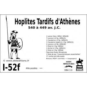 DBA 3.0 - 1/52f Hoplites Tardifs d'Athènes 540-449 BC