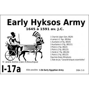 DBA3.0 - 1/17a EARLY HYKSOS ARMY 1645-1591 BC