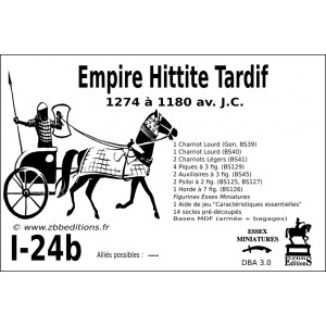 DBA3.0 - 1/24b EMPIRE HITTITE TARDIF 1274-1180 BC
