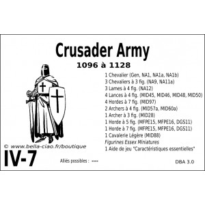 DBA3.0 - 4/7 CRUSADER ARMY 1096-1128