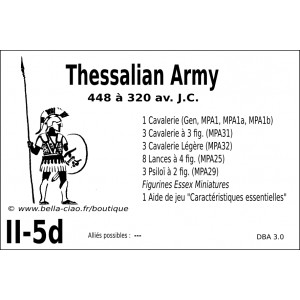 DBA3.0 - 2/5d THESSALIAN ARMY 448-320 BC
