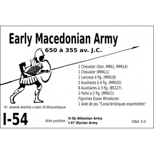 DBA3.0 - 1/54 EARLY MACEDONIAN ARMY 650-355 BC