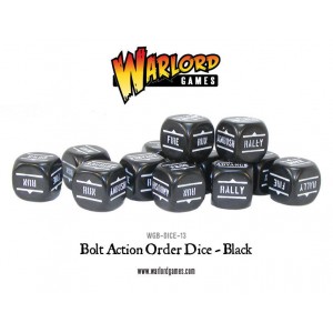 BOLT ACTION Orders Dice Packs - Black - set de 12 DES