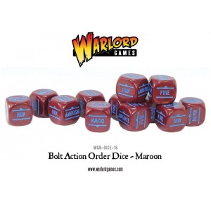 BOLT ACTION Orders Dice Packs - Maroon - set de 12 DES