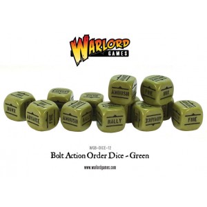 BOLT ACTION Orders Dice Packs - Green - set de 12 DES
