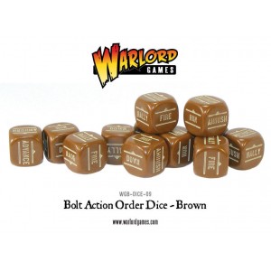 BOLT ACTION Orders Dice Packs - Brown - set de 12 DES