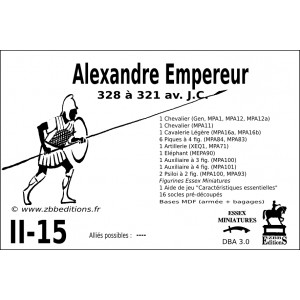 DBA3.0 - 2/15 ALEXANDRE EMPEREUR 328-321 BC