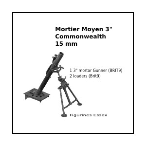 Mortier 3" Commonwealth - 15 mm
