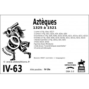DBA3.0 - 4/63 AZTEC ARMY 1325-1521
