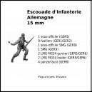 Escouade Infanterie Allemagne - 15 mm