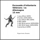 Escouade Infanterie Vétérans/ss Allemagne - 15 mm