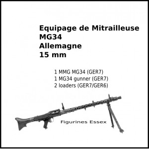 MMG MG34 Allemagne - 15 mm