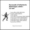 Escouade Infanterie 1944+ Allemagne - 15 mm