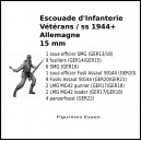 Escouade Infanterie Vétérans/ss 1944+ Allemagne - 15 mm