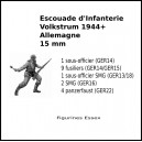 Escouade Volksrum 1944+ Allemagne - 15 mm