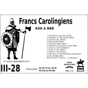 DBA3.0 - 3/28 FRANCS CAROLINGIENS 639-888