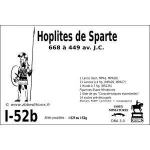 DBA3.0 - 1/52b HOPLITES DE SPARTES