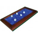Piste de dés Bois façon Velour - Bleue