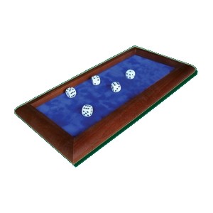 Piste de dés Bois façon Velour - Bleue