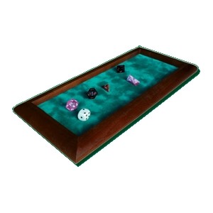 Piste de dés Bois façon Velour - Verte