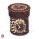 Gobelet à dés Steampunk cuir marron