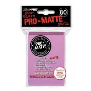 Anti-reflet - 60 Proteges Cartes 62 x 89 mm 'rose' - Format Japonais  - Ultra Pro