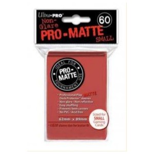 Anti-reflet - 60 Proteges Cartes 62 x 89 mm 'rouge' - Format Japonais  - Ultra Pro