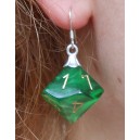 Boucles d'Oreilles - Argent 925° - D10 Vortex vert-or
