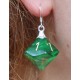 Boucles d'Oreilles - Argent 925° - D10 Vortex vert-or