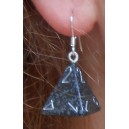 Boucles d'Oreilles - Argent 925° - D4 Granité Ninja