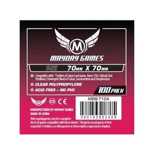 Mayday games - 100 Protege-cartes carres - 70 x 70 mm