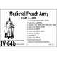 DBA3.0 - 4/64b MEDIEVAL FRENCH ARMY 1347 à 1400