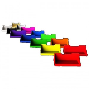 Couvercle Jaune pour BOITIER 50 cartes + sleeves format Mini Americain 41 x 63 cm