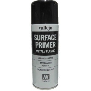 Noir - Sous couche acrylique en bombe aérosol - 400 ml - Vallejo