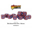 BOLT ACTION Orders Dice Packs - Maroon - set de 12 DES