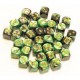 Set de 36 DES 6 - GEMINI - Noir-Vert/Or
