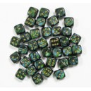 Set de 36 DES 6 - SCARAB - Jade/Or