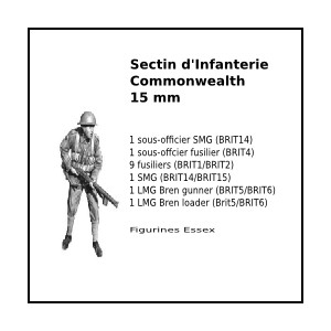 Section d'Infanterie Commonwealth - 15 mm