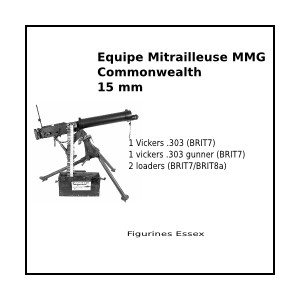 Equipage de Mitrailleuse Vickers .303 Commonwealth - 15 mm