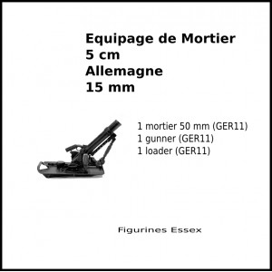 Mortier 5cm Allemagne Allemagne - 15 mm