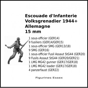 Escouade Volksgrenadier 1944+ Allemagne - 15 mm