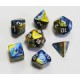 SET DE 7 DES - GEMINI - Bleu-Or/Blanc