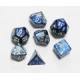 SET DE 7 DES - GEMINI - Bleu-Acier/Blanc