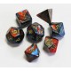 SET DE 7 DES - GEMINI - Bleu-Rouge/Or