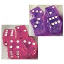 Tumblin Dice Géant - Set de 8 dés Roses & Violets